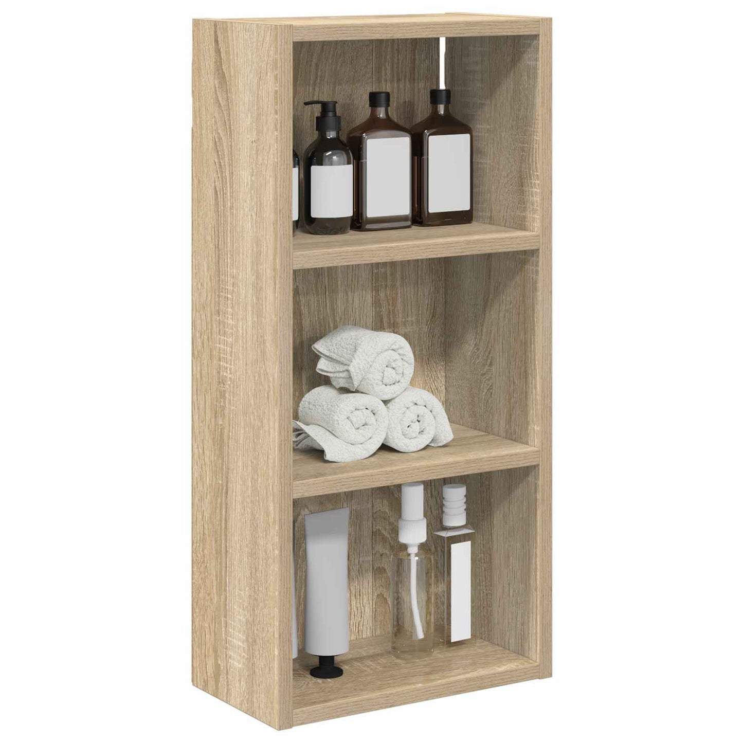 Bathroom Wall Cabinet with Shelf Sonoma Oak 30 x 16 x 62.5 cm