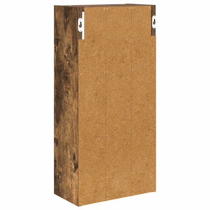 Bathroom Wall Cabinet Smoked Oak 30 x 16 x 62.5 cm
