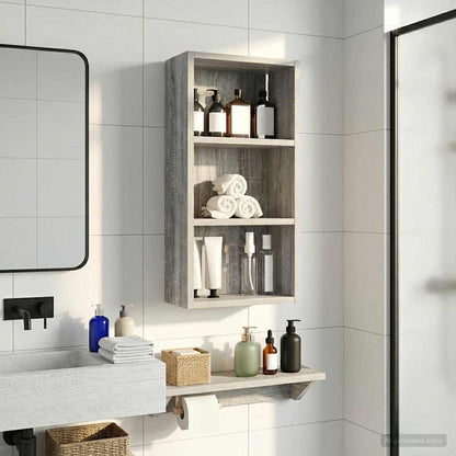 Bathroom Wall Cabinet Grey Sonoma 30 x 16 x 62.5 cm