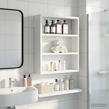 Bathroom Wall Cabinet White 40 x 10 x 50 cm Engineered wood
