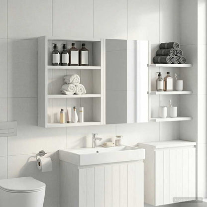Bathroom Wall Cabinet White 40 x 10 x 50 cm Engineered wood