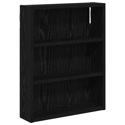 Bathroom Wall Cabinet Black Oak 40 x 10 x 50 cm Engineered wood