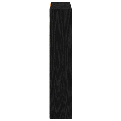 Bathroom Wall Cabinet Black Oak 40 x 10 x 50 cm Engineered wood