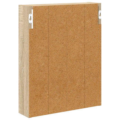 Bathroom Wall Cabinet with Shelf Sonoma Oak 40 x 10 x 50 cm