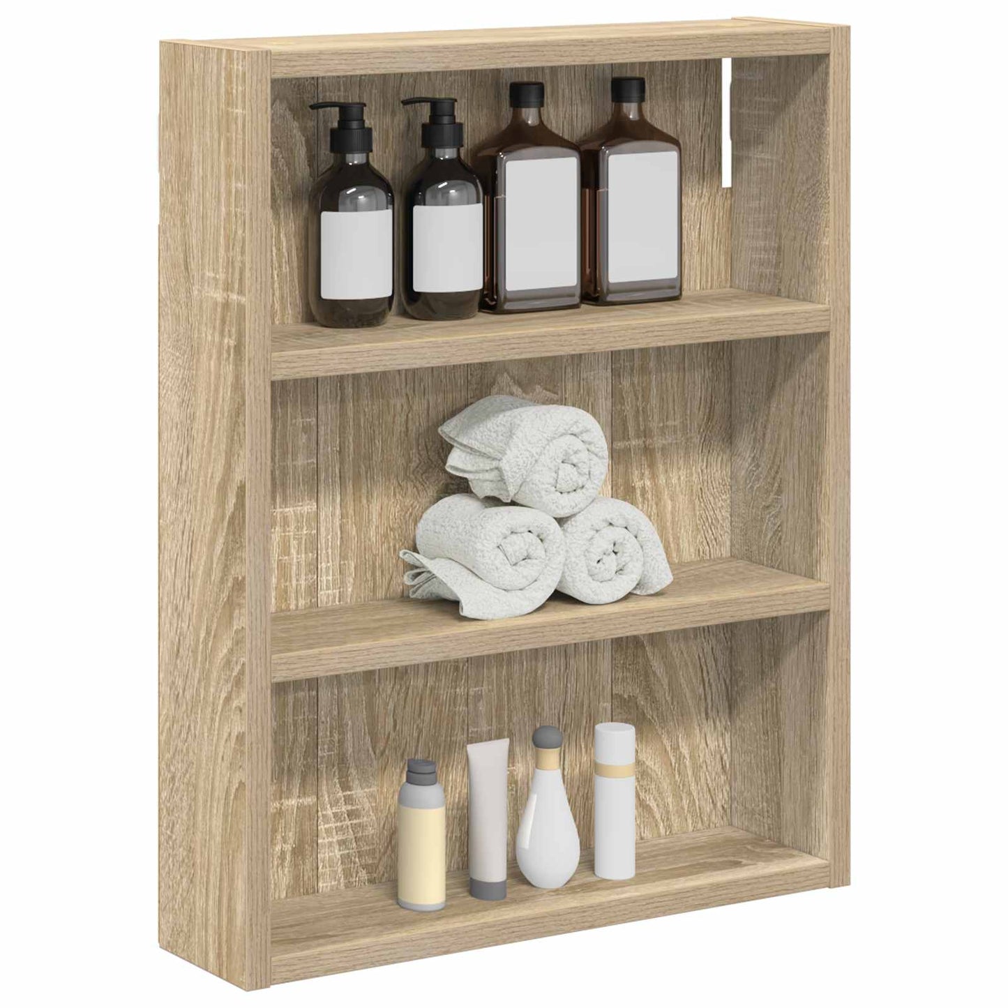 Bathroom Wall Cabinet with Shelf Sonoma Oak 40 x 10 x 50 cm