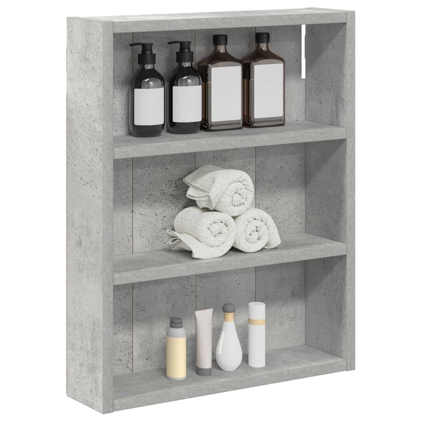 Bathroom Wall Cabinet with Shelf Concrete Grey 40 x 10 x 50 cm