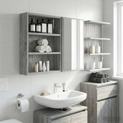 Bathroom Wall Cabinet Grey Sonoma 40 x 10 x 50 cm