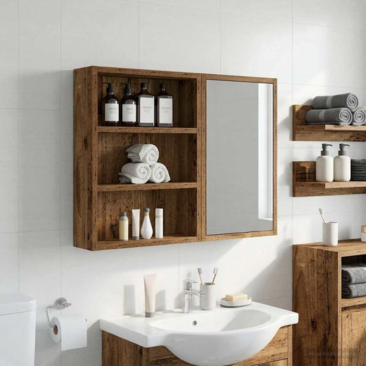 Bathroom Wall Cabinet Old Wood 40 x 10 x 50 cm Engineered wood