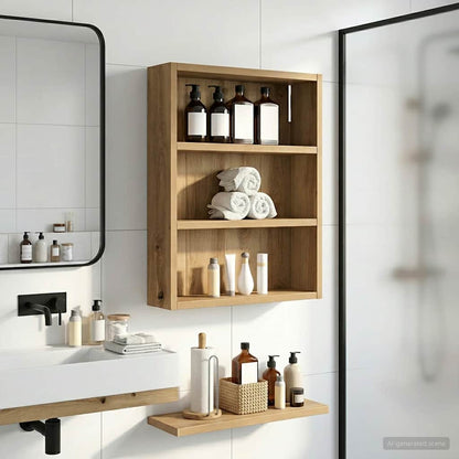 Bathroom Wall Cabinet with Shelf Artisian Oak 40 x 10 x 50 cm