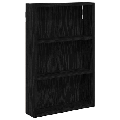 Bathroom Wall Cabinet Black Oak 40 x 10 x 60.5 cm