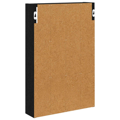 Bathroom Wall Cabinet Black Oak 40 x 10 x 60.5 cm