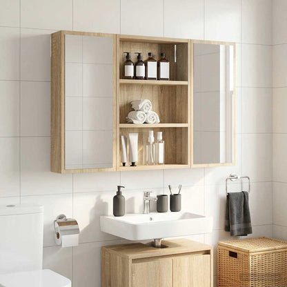 Bathroom Wall Cabinet with Shelf Sonoma Oak 40 x 10 x 60.5 cm