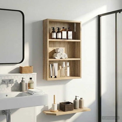 Bathroom Wall Cabinet with Shelf Sonoma Oak 40 x 10 x 60.5 cm