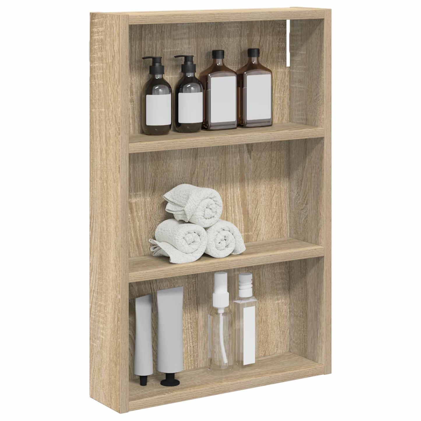 Bathroom Wall Cabinet with Shelf Sonoma Oak 40 x 10 x 60.5 cm