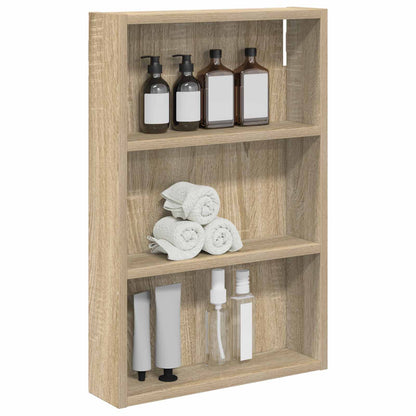 Bathroom Wall Cabinet with Shelf Sonoma Oak 40 x 10 x 60.5 cm