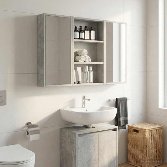 Bathroom Wall Cabinet Concrete Grey 40 x 10 x 60.5 cm