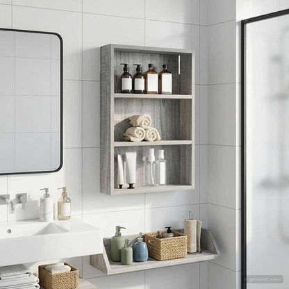 Bathroom Wall Cabinet with Shelf Grey Sonoma 40 x 10 x 60.5 cm