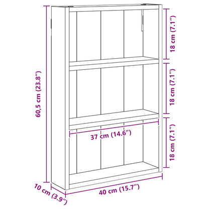 Bathroom Wall Cabinet Grey Sonoma 40 x 10 x 60.5 cm