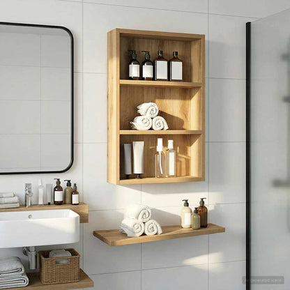 Bathroom Wall Cabinet with Shelf Artisian Oak 40 x 10 x 60.5 cm