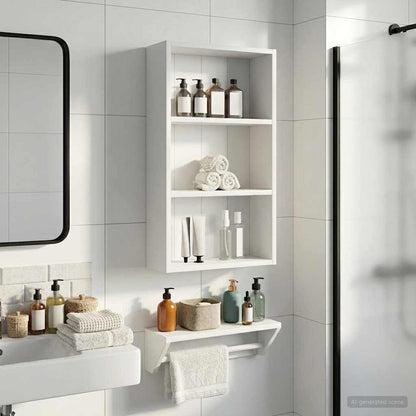 Bathroom Wall Cabinet White 40 x 14 x 70 cm Engineered wood