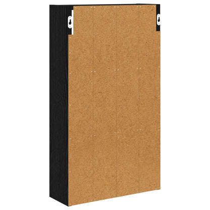 Bathroom Wall Cabinet Black Oak 40 x 14 x 70 cm Engineered wood