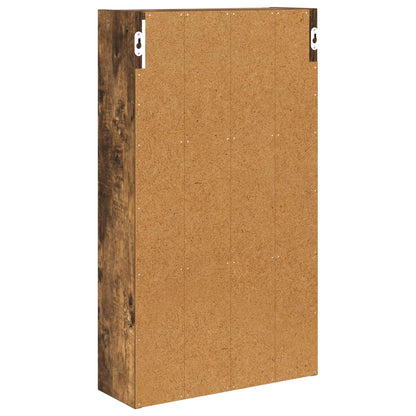 Bathroom Wall Cabinet Smoked Oak 40 x 14 x 70 cm