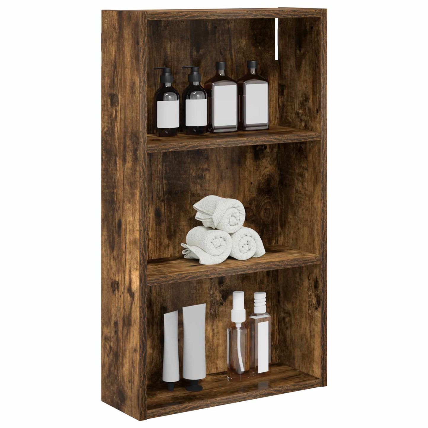 Bathroom Wall Cabinet Smoked Oak 40 x 14 x 70 cm