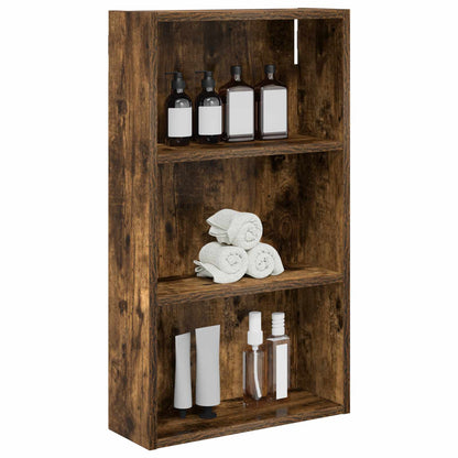 Bathroom Wall Cabinet Smoked Oak 40 x 14 x 70 cm
