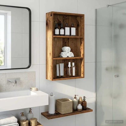 Bathroom Wall Cabinet Old Wood 40 x 14 x 70 cm Engineered wood
