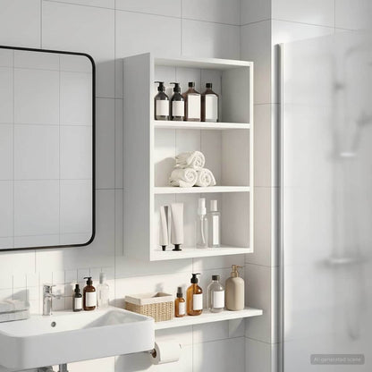 Bathroom Wall Cabinet White 40 x 16 x 62.5 cm Engineered wood