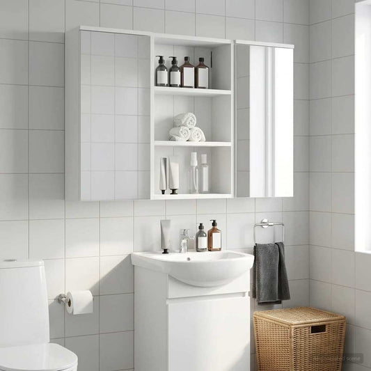Bathroom Wall Cabinet White 40 x 16 x 62.5 cm Engineered wood