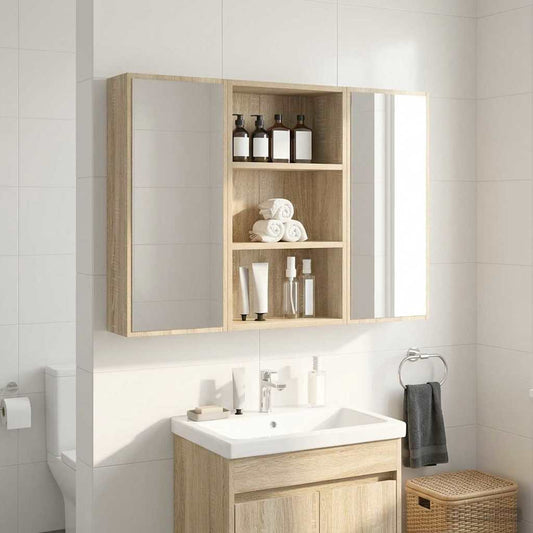 Bathroom Wall Cabinet Sonoma Oak 40 x 16 x 62.5 cm