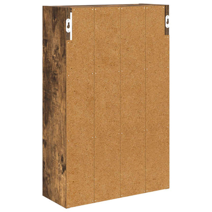 Bathroom Wall Cabinet Smoked Oak 40 x 16 x 62.5 cm