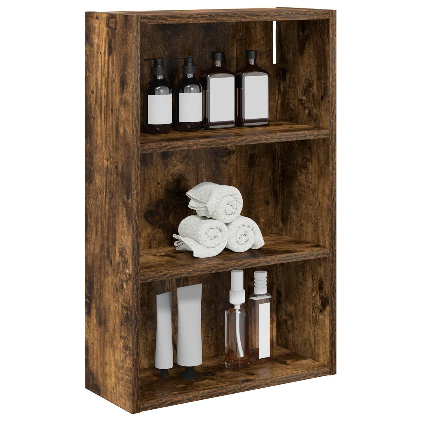 Bathroom Wall Cabinet Smoked Oak 40 x 16 x 62.5 cm