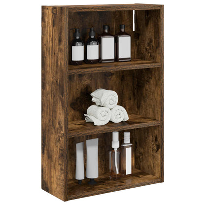 Bathroom Wall Cabinet Smoked Oak 40 x 16 x 62.5 cm