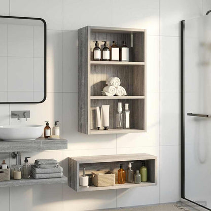 Bathroom Wall Cabinet Grey Sonoma 40 x 16 x 62.5 cm
