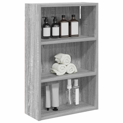 Bathroom Wall Cabinet Grey Sonoma 40 x 16 x 62.5 cm