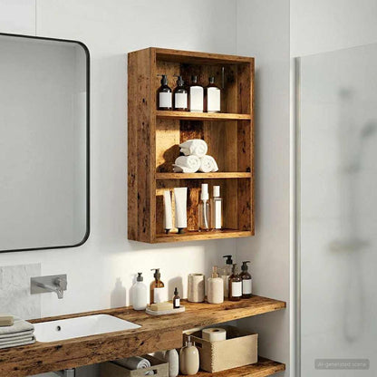 Bathroom Wall Cabinet with Shelf Old Wood 40 x 16 x 62.5 cm