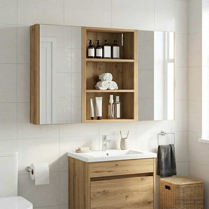 Bathroom Wall Cabinet with Shelf Artisan Oak 40 x 16 x 62.5 cm