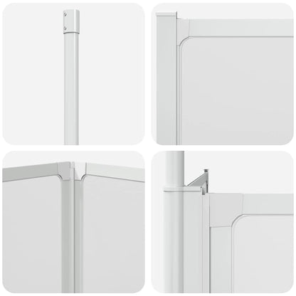 Bath Screen Folding Frosted Aluminium