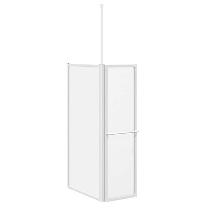 Bath Screen Folding Frosted Aluminium