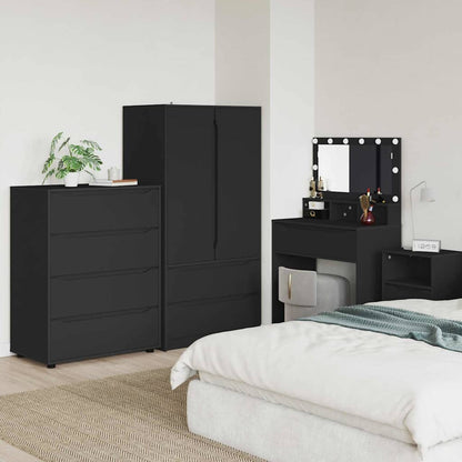 Storage Cabinets 2 pcs Black 80 x 48 x 105 cm Engineered Wood
