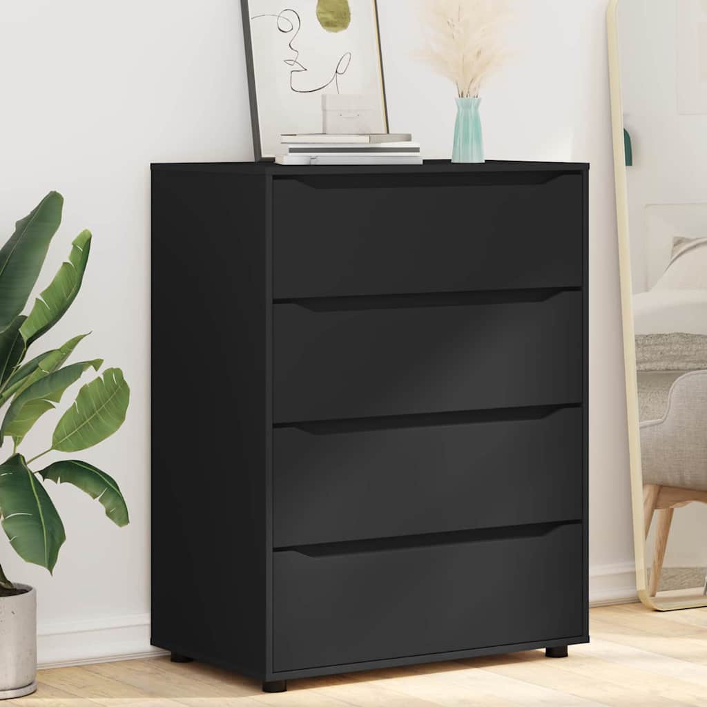 Storage Cabinets 2 pcs Black 80 x 48 x 105 cm Engineered Wood