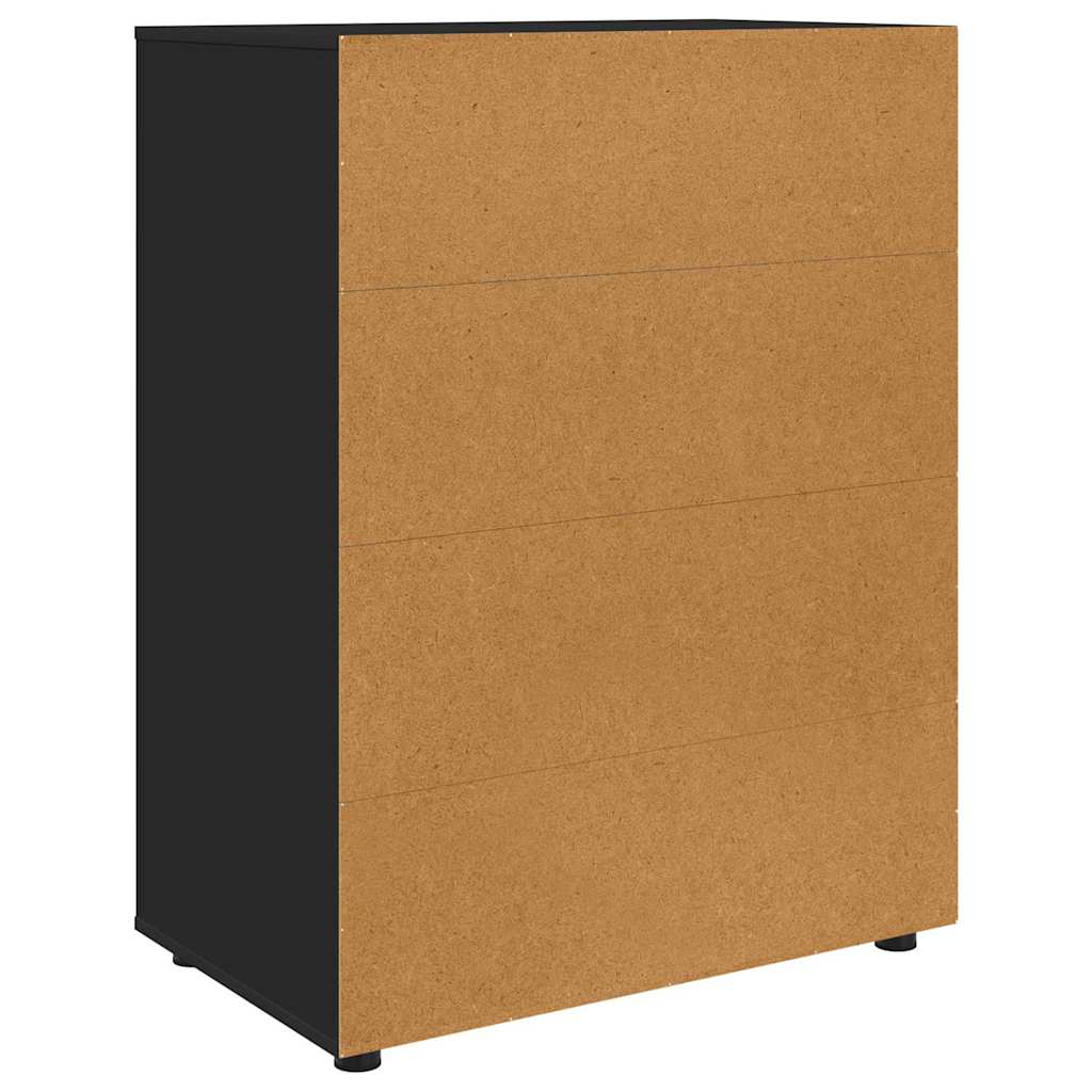 Storage Cabinets 2 pcs Black 80 x 48 x 105 cm Engineered Wood