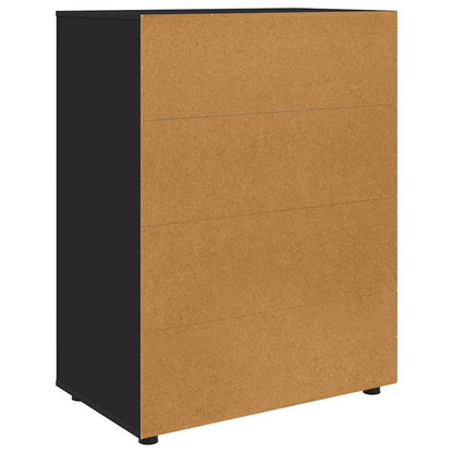 Storage Cabinets 2 pcs Black 80 x 48 x 105 cm Engineered Wood