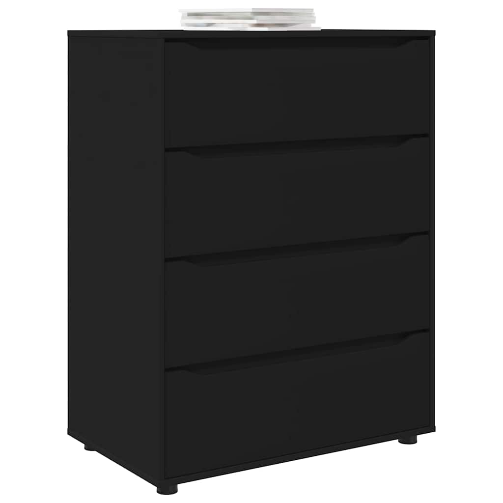 Storage Cabinets 2 pcs Black 80 x 48 x 105 cm Engineered Wood