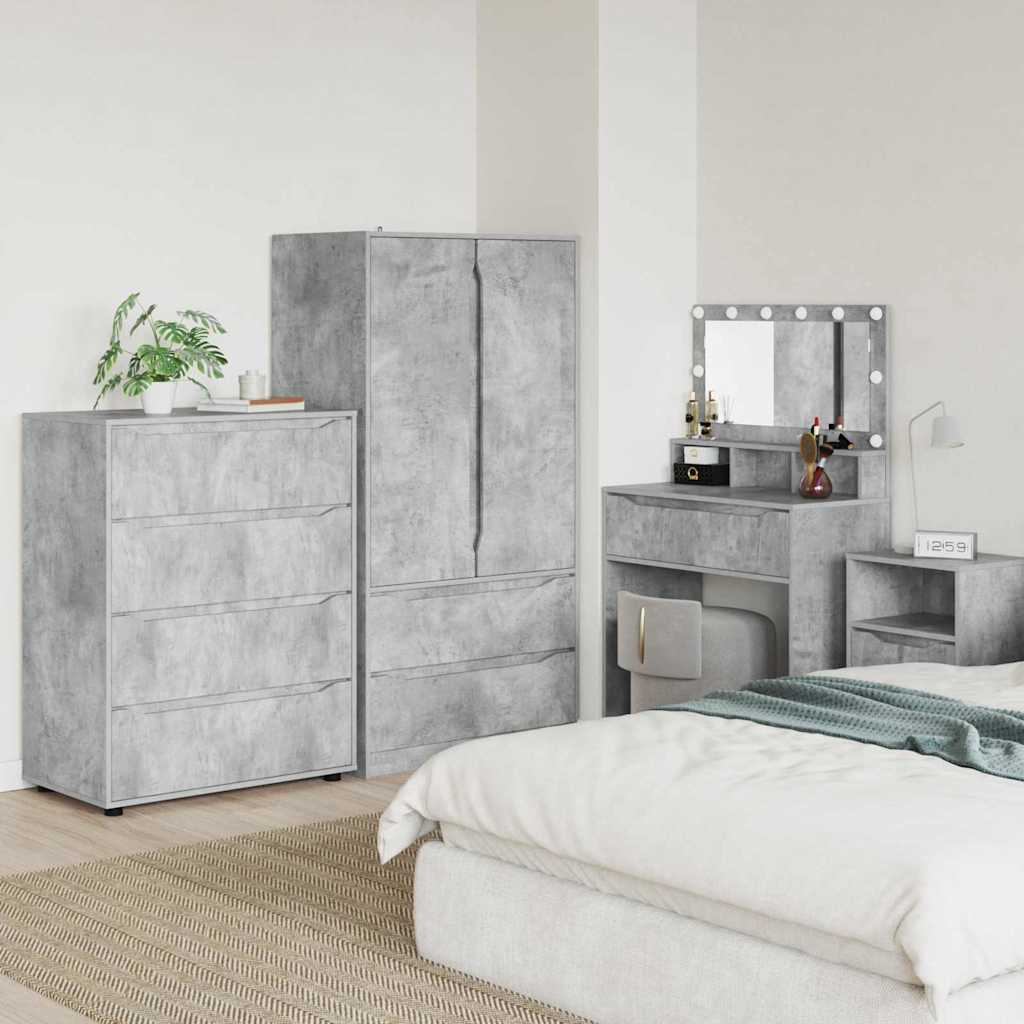 Storage Cabinets 2 pcs Concrete Grey 80 x 48 x 105 cm