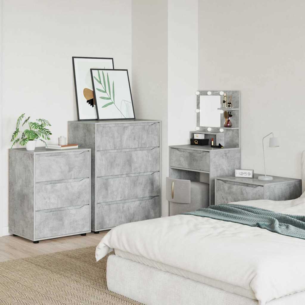 Storage Cabinets 2 pcs Concrete Grey 80 x 48 x 105 cm