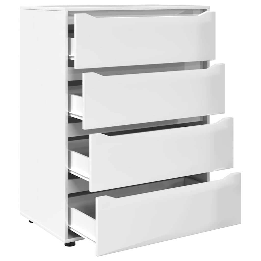 Storage Cabinets 2 pcs High Gloss White 80 x 48 x 105 cm