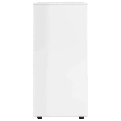 Storage Cabinets 2 pcs High Gloss White 80 x 48 x 105 cm